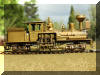 Hostler's dream ride...Brass PFM/United Benson Log Co. HO scale HOn3 Shay, engineer's side view...