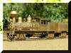Brass PFM/United Cherry River HO scale HO Shay fireman's frontal offset view...