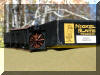 Brass Operating Rotary Snowplow by 'Nickel Plate Road' in HO scale engineer's forward frontal offset view with box...