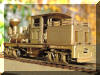The whistle blows...Brass PFM/United HO scale HO Benson Log Co. #528 T-Boiler Shay fireman's offset rear view...