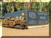 Brass PFM/United 70 ton Pacific Coast Shay HO scale HO Shay engineer's frontal side view beside an equally impressive box...