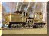 Clean lines and fine detail...Brass PFM/United Benson Log Co. HO scale HOn3 Shay, engineer's rear offset view...