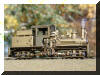 Michael's new brass PFM/United Mich-Cal Lumber Co. HO scale HOn3 Shay engineer's frontal offset side view...