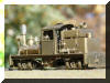 Michael's new brass PFM/United Mich-Cal Lumber Co. HO scale HOn3 Shay fireman's rear offset view...