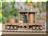 She is waiting for you! Brass NWSL HO scale HOn3 12 Ton vertical boiler Class A Climax, fireman's side view...