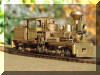 And yet another lady arrives... Brass PFM/United HO scale HOn3 Benson Log Co. #528 T-Boiler Shay engineer's offset frontal view...