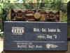 Brass PFM/United Mich-Cal Lumber Co. HO scale HOn3 Shay underneath view on top of its mint box...