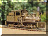 Real sweet...Brass PFM/United Mich-Cal Lumber Co. HO scale HOn3 Shay engineer's forward frontal offset view...