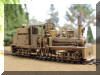 Real sweet...Brass PFM/United Mich-Cal Lumber Co. HO scale HOn3 Shay... engineer's frontal offset view...