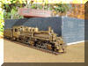 Exquisite brass PFM/United Sumpter Valley HO scale HOn3 2-6-6-2... engineer's forward frontal view besides Mint box...