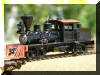 Craig's new brass Precision Scale Co. Class 'A' Shay 22 Ton HO scale HOn3 Shay fireman's forward frontal offset view...