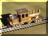 Brass Joe Works/Flying Zoo 18 ton HO scale HOn3 Climax engineer's above rear offset view...