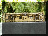 Brass PFM/United 'Michigan I or Michigan', HO scale HO Shay underneath view on top of its box...